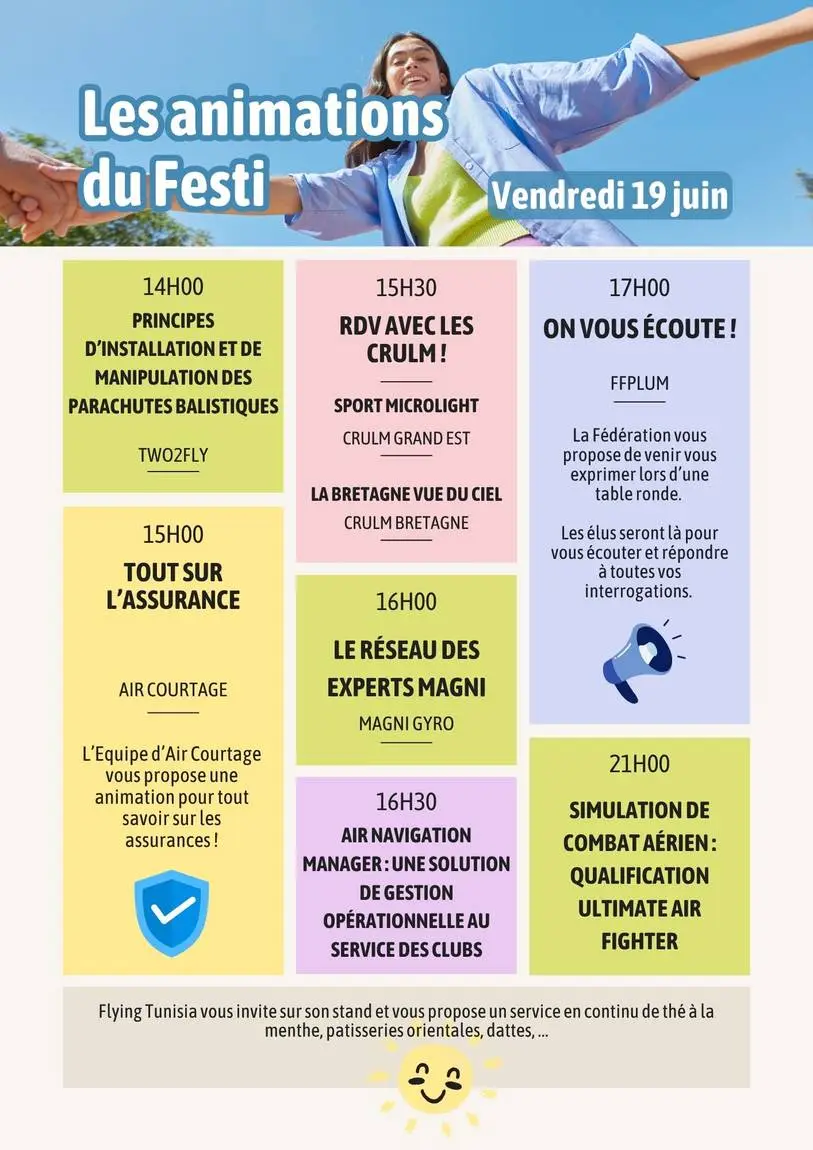 Les animations du vendredi 19 juin
